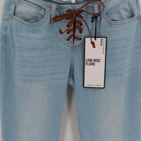 Lace Up Low Rise Jeans - Picture 3 of 3